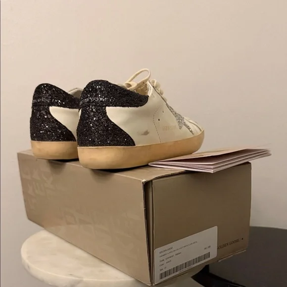 Golden Goose Cream Sneakers with Silver Star - Picture 4 of 10